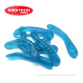 Blueberry gummy custom worms wholesale jelly candy